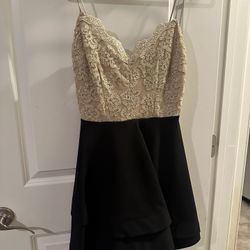B. Darlin Black & Gold Cocktail Dress - SZ 3/4