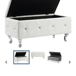 White Gold Black Diamond Tufted Bench $99 Each
