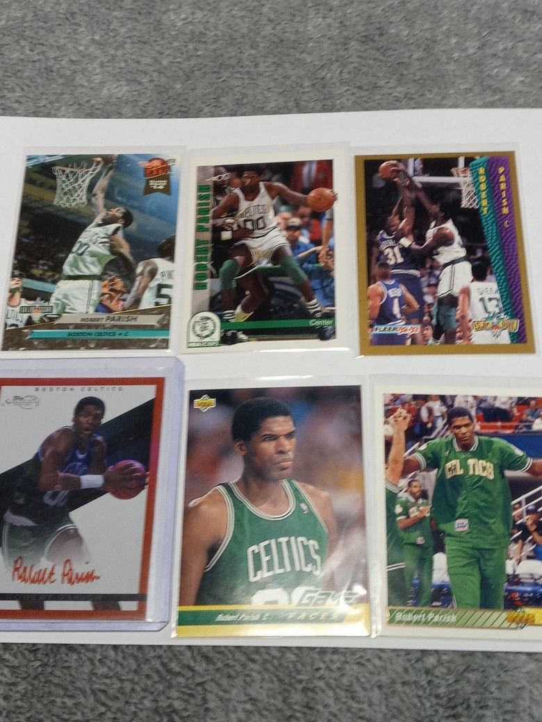 Boston Celtics Robert Parish Auto 11 Card Lot. 641/869