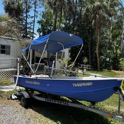 12’ Aluminum Boat Ready To Go. 