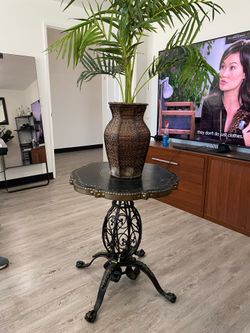 Victorian Style Cast Iron End Table