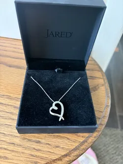Diamond Heart Necklace 1/4 ct tw, 10K White Gold, 18" - New in Box