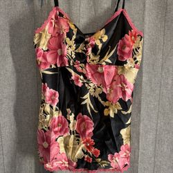 Rue Cami Tank Y2K Lace Floral Babydoll Fairycore Moto Goth Glamour Dark Romance