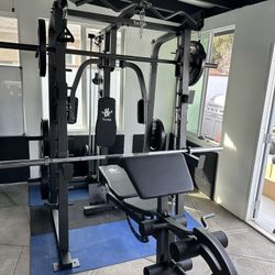 Smith Machine SM2001/FID Adj Bench/Gym Equipment/Fitness/Squat Rack/‼️⭕️WEIGHTS AND BARBELL SOLD INDIVIDUALLY ⭕️‼️FREE  DELIVERY🚚 
