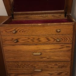 Real Wood Dresser With Top That Opens And Secret Door 