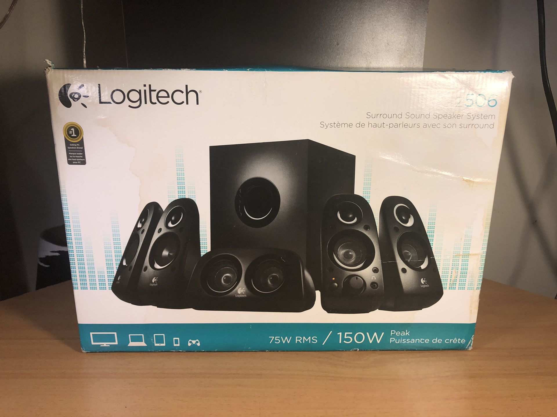 NEW SEALED! Logitech Z506 75-Watt RMS 5.1-Channel Surround-Sound Speaker System