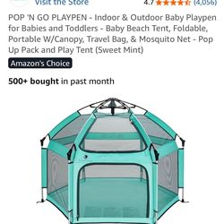 Indoor/Outdoor/Beach tent playpen