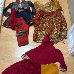 3 Indian Outfits For Girl Age 3 to 5 Years.