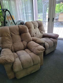 2lazyboy rocker recliner. Gray scothguard  125.00 each