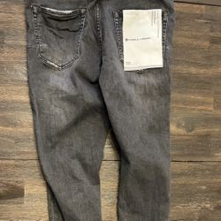 Purple Brand Distressed Jeans Size 30–31 Grey Wash Slim Fit