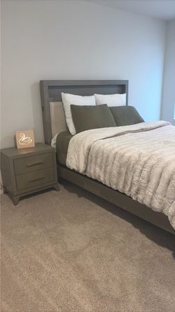 Like-New Bed, Nightstand, and Dresser with a Mirror for only $2,000!