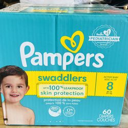 Pampers Swaddlers Active Baby Disposable Diapers Enormous Pack - Size 8 - 60ct