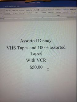 VHS Tapes and VCR