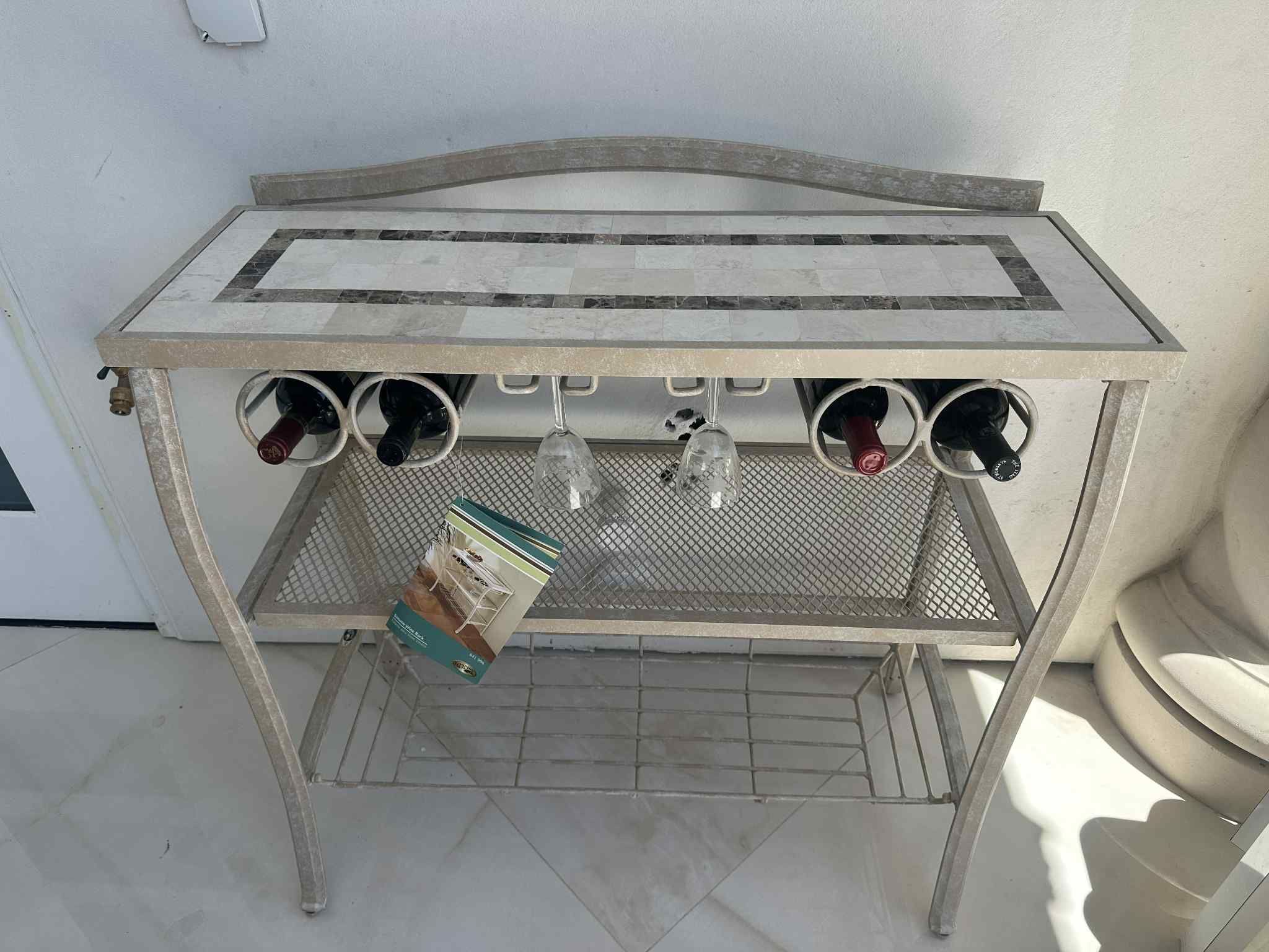 Bar Cart With Marble Top