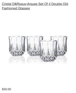 Crystal 4 piece glass