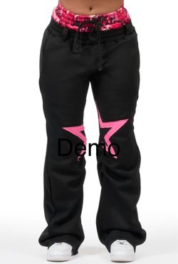 Rockstar Original Canaan Black Double Waisted Track Pant