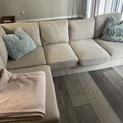 beige sectional couch 