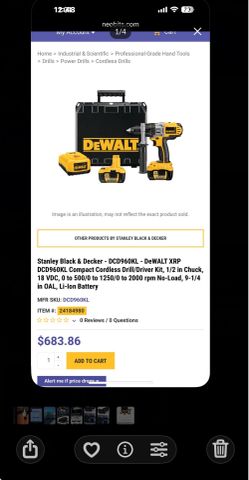 Drill Dewalt XRP Cordless Hammer Drill  Dewalt XRP Drill