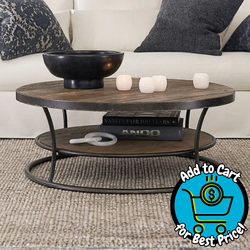 Four Hands Bartlett Round Metal and Reclaimed Coffee Table