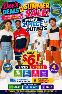 Men's Short Set $6 New