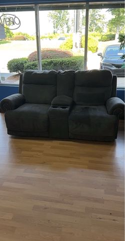 Grey Reclining Sofa