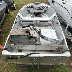 12’ Aluminum boat, Deep hull with trailer
