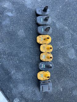 OLD DEWALT BATTERIES  NI CAD PARTS ONLY