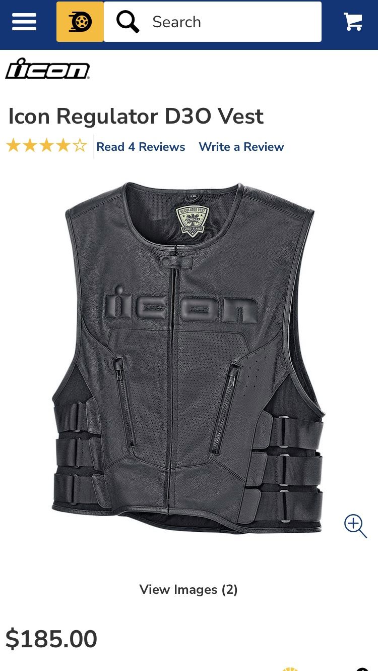 Icon Regulator D30 Vest (size 2x-3x)