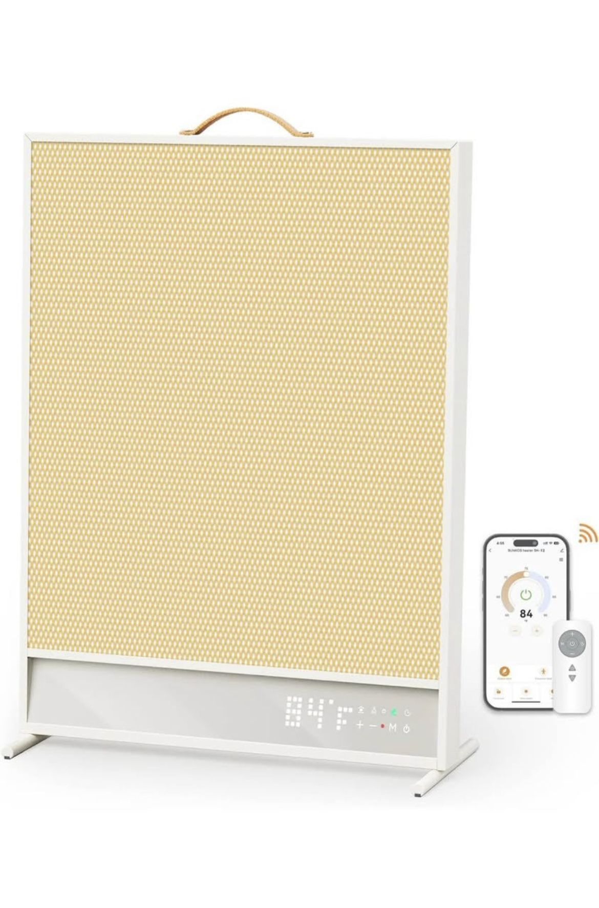 Space Heater with Thermostat, Radiant Convection Far-Infrared Heater, Energy Efficient Portable