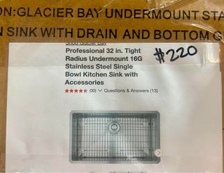32in Single Bowl Kitchen Sink Kit