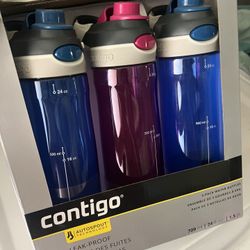 New Contigo water bottle 3pc, 24oz