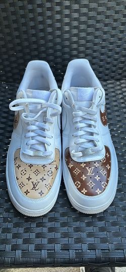 Custom Nike Air Force 1 Louis Vuitton Style