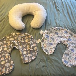 Nursing Pillow (Boppy) And Two Covers