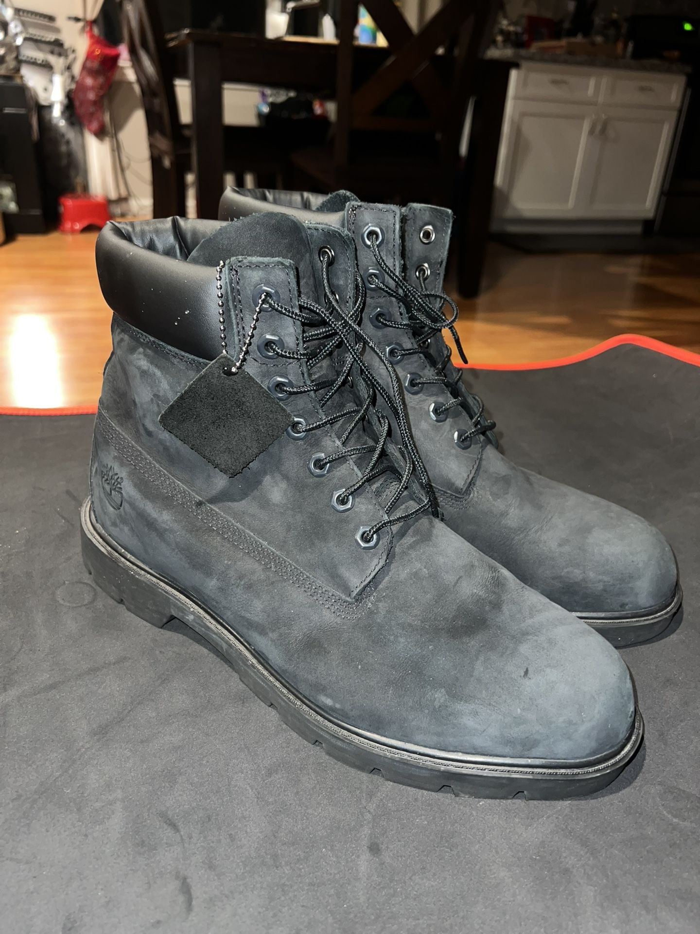 Men’s Black Timberland Boots Sz 12