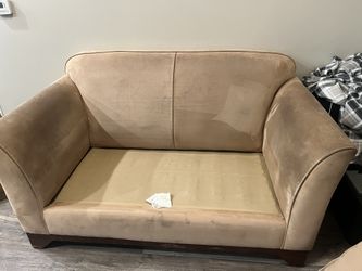 Suede Loveseat