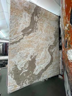 Large Abstract Area Rug Marble Pattern