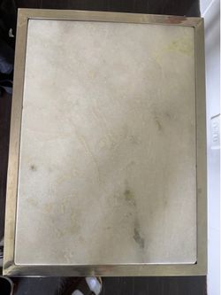 Modern Metal & Marble End Table