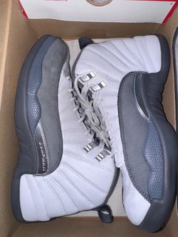 Jordan 12 Retro White Dark Grey Size 8