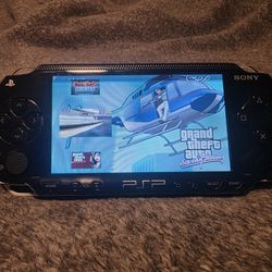 Playstation Psp Black 1000 Phat Mod--ded Video Game Console IPS screen upgrade