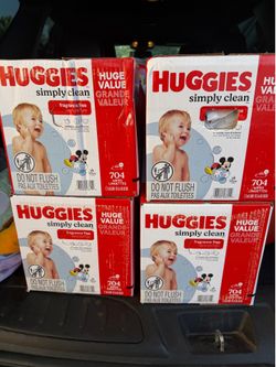 Huggies Wipes- $18 each box