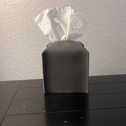 Gray Tissue Box Cover 
