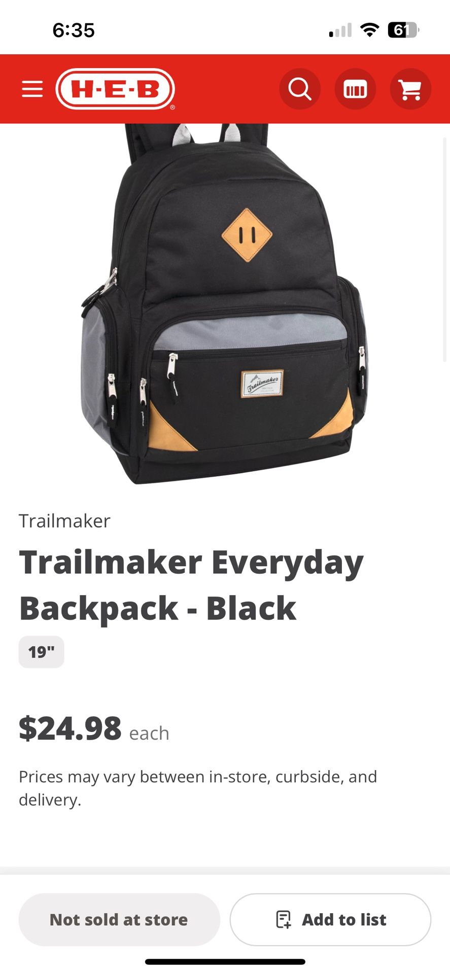 Trailmaker Everyday Backpack - Black
