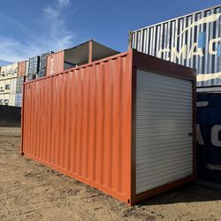 15FT STORAGE CONTAINER w/ ROLL-UP DOOR – HARD TO FIND SIZE!