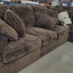 Corduroy Sofa and Loveseat Set