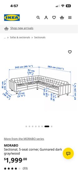 Grey IKEA couch and rug $250