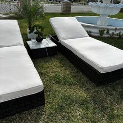 brand new patio lounge chairs set 3 pcs 