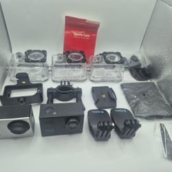 Sports Camera 1080P HD (Black and Silver) + Accessories