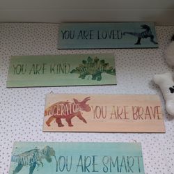 4 PCs Inspirational Posters Wall Plaque for Kids