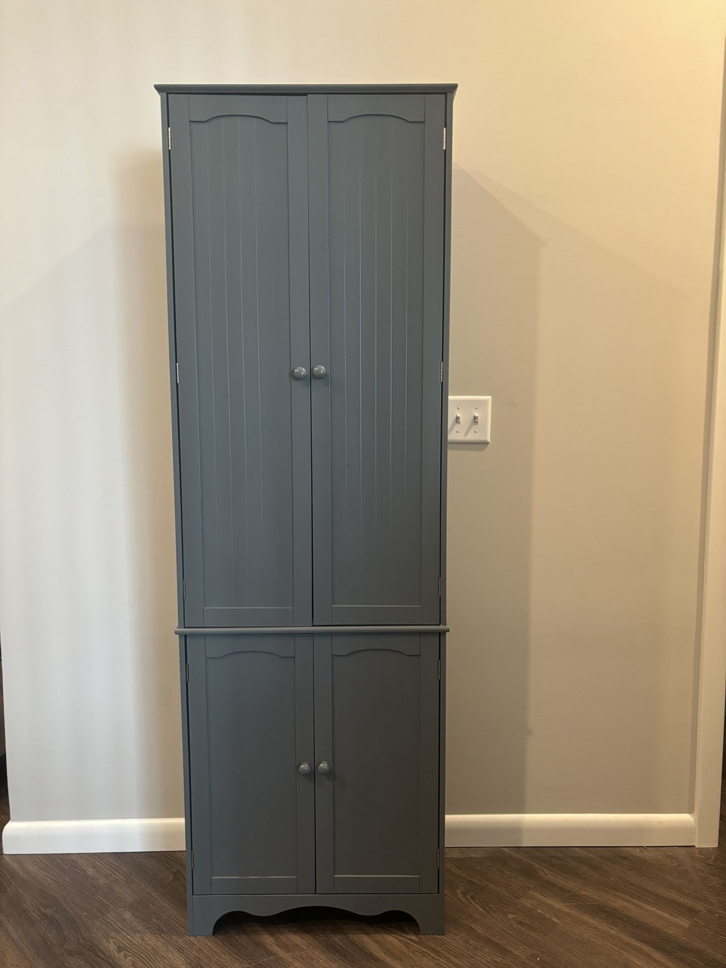 Kitchen Pantry, Storage Cabinet With Adjustable Shelves