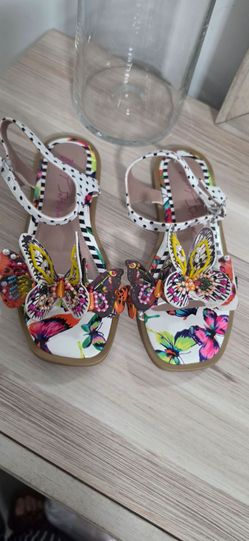 Butterfly Embellished Flat Sandals